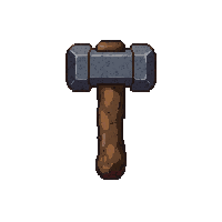stone hammer tool  worn heavily used