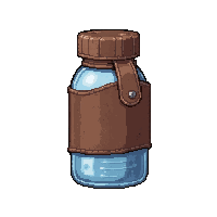 water purifier bottle  leather wrapped grip