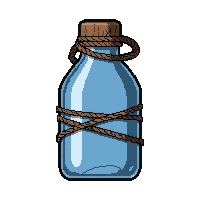 water purifier bottle  repaired with twine