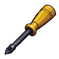 golden screwdriver  ornate decorated