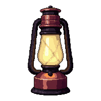 lantern oil lamp  well used reliable