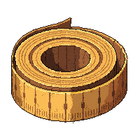 measuring tape roll  old rusty worn
