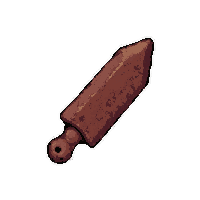 obsidian chisel  old rusty worn