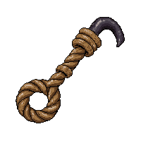 rope and hook grapple  broken damaged