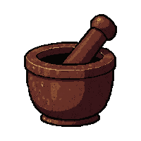 stone mortar and pestle  old rusty worn