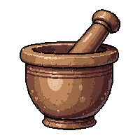 stone mortar and pestle  ornate decorated