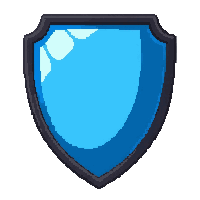 shield plaque  sapphire blue