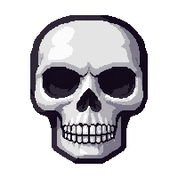 skull trophy  platinum white glowing