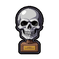 skull trophy  silver
