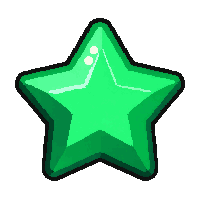 star badge  emerald green crystal