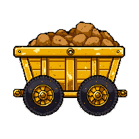mine cart rail  golden luxury