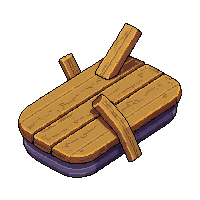raft wooden plank  broken damaged