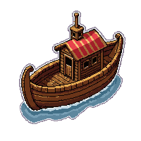 rowboat small  ornate decorated