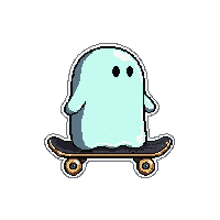 skateboard trick  ghostly transparent