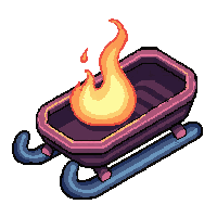 sled snow runner  enchanted glowing
