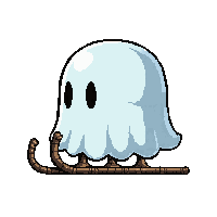 sled snow runner  ghostly transparent