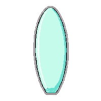 surfboard wave  ghostly transparent