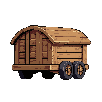 wooden cart wagon  brand new polished