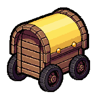 wooden cart wagon  enchanted glowing