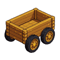 wooden cart wagon  golden luxury