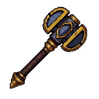 war hammer  ornate gold trimmed
