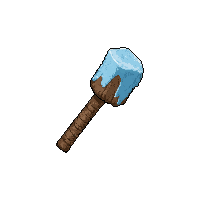 wooden club  frost coated icy