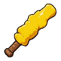 wooden club  lightning charged yellow
