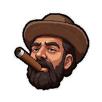 cigar smoking lit  pioneer weathered