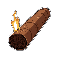 cigar smoking lit  rusted old frontier