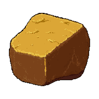 gold nugget chunk  leather wrapped brown