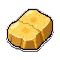 gold nugget chunk  native decorated