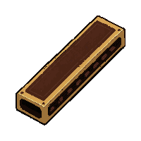 harmonica music  gold trimmed fancy