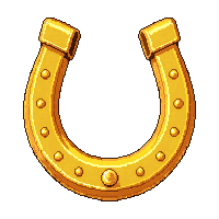 horseshoe lucky  gold trimmed fancy
