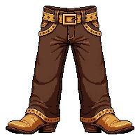 leather chaps pants  gold trimmed fancy