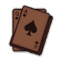 playing cards deck  leather wrapped brown