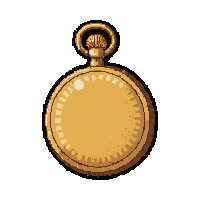 pocket watch gold  dusty trail worn