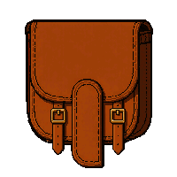 saddlebag leather  dusty trail worn