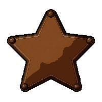 sheriff star badge  leather wrapped brown