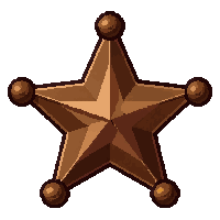 sheriff star badge  native decorated