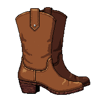 spurs boot pair  leather wrapped brown