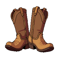 spurs boot pair  saloon keeper style