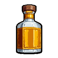 whiskey bottle glass  gold trimmed fancy