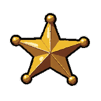canteen as club  sheriff star badge