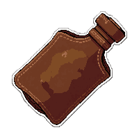 canteen as club  worn leather holster