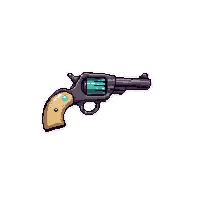 derringer pocket gun  turquoise stone inlay