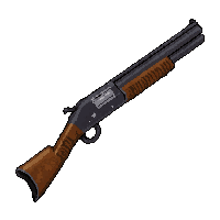 double barrel shotgun  pearl handle grip