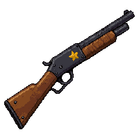 double barrel shotgun  sheriff star badge