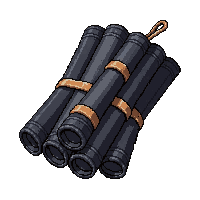 dynamite sticks bundle  dark iron gunmetal