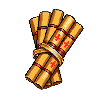 dynamite sticks bundle  gold engraved fancy