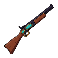 gatling gun crank  turquoise stone inlay